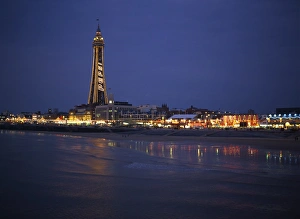 The Blackpool Tower Print, a Dusk Illumination
