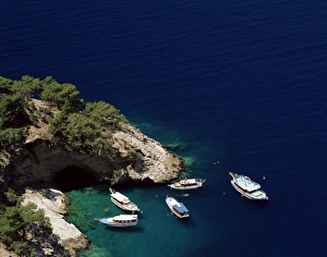 Contemporary Travel Destination Prints: Blue Caves