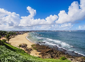 Salvador Brazil Prints: Boa Viagem Beach, elevated view, Salvador, State of Bahia, Brazil, South America