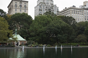 Central Park Manhattan Prints: The boating pond