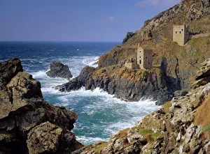 Cornish Mining History Prints: Botallack Tin Mines, Cornwall, England