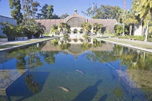 North America Outdoor Scenes Prints: Botanical Building and Reflecting Pool, San Diego, California, United States of America