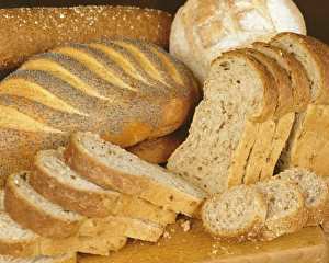 Close Up Bread Photography Prints: Bread loaves and slices of bread