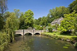 English Village Scene Prints: Bridge over River Coln, Bibury