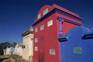 Brightly painted tombs in the technicolor cemetery Brightly painted tombs in the technicolor cemetery