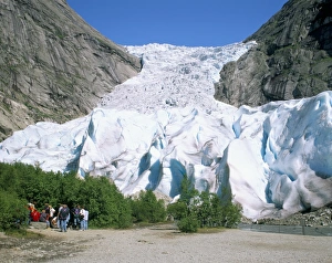 European Ice Formations Prints: Briksdal glacier
