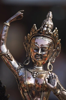 Nepalese Cultural Heritage Sites Prints: Bronze statue