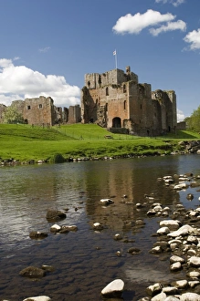 England Landmark Prints: Brougham Castle across the River Eamont, Penrith, Cumbria, England, United Kingdom