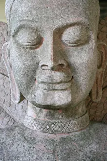 France Cultural Heritage Sites Prints: Buddha statue, Forges-les-Eaux, Seine Maritime, France, Europe