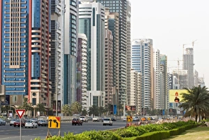 UAE Cityscape Photography Prints: Buildings in E11 or Sheikh Zayed Road, Dubai, United Arab Emirates, Middle East