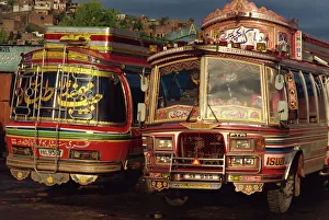Bus station, Mingora, Swat Valley, Pakistan, Asia Bus station, Mingora, Swat Valley, Pakistan, Asia