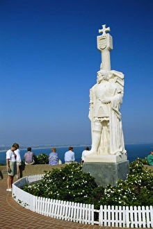 Colorful American Landscape Prints: Cabrillo Statue 1904