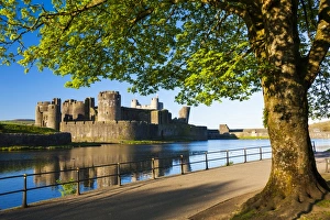 Caerphilly Castle Print: Gwent, Wales, UK