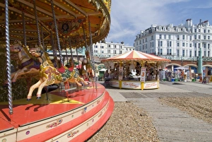 Prints of Carousel on Brighton Beach, Brighton, Sussex, England, United Kingdom, Europe Brighton And Hove Prints: Brighton Beach Carousel Print