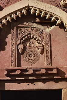 Indian Historical Sites Prints: Detail of carving