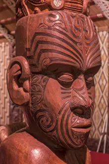 Carving in Maori Meeting House, Waitangi, Bay of Islands, North Island, New Zealand Carving in Maori Meeting House, Waitangi, Bay of Islands, North Island, New Zealand