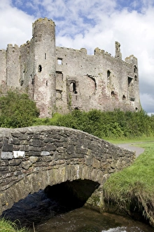 Castle and footbridge, Laugharne, Carmarthenshire, South Wales, Wales, United Kingdom Castle and footbridge, Laugharne, Carmarthenshire, South Wales, Wales, United Kingdom
