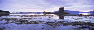 European Castle Prints: Castle Stalker at sunset