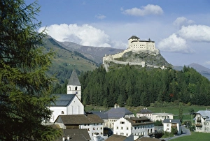 Outdoor Places In Europe Prints: Castle and town