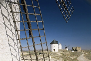 Spanish Architecture Landmark Prints: Castle and windmills