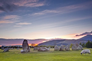 UK Heritage Sites Prints: Castlerigg Stone Circle at sunset