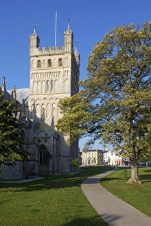 UK Christian Architecture Prints: Cathedral, Exeter, Devon, England, United Kingdom, Europe