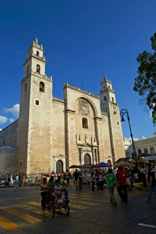Merida Cathedral Prints: The Cathedral, Independence Square, Merida, Yucatan state, Mexico, North America