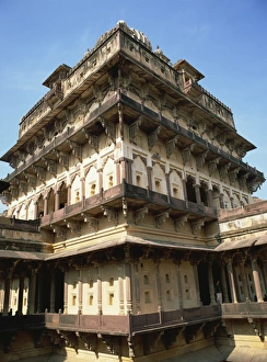 Datia Palace India Prints: Central five storey structure of Nrising Dev Palace, Datia, Madhya Pradesh state