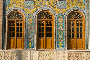 Middle East Travel Destination Prints: Ceramic tilework, Golestan Palace, UNESCO World Heritage Site, Tehran, Iran, Middle East