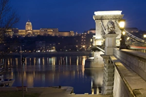 Chain Bridge Budapest Prints: Chain Bridge over the river Danube