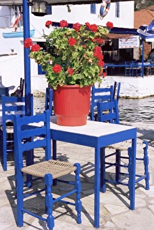 Rural Europe Landscape Photography Prints: Chairs and table
