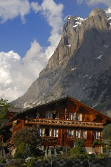 Grindelwald Landscape Prints: Chalet and mountains