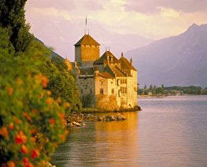 Images Dated 5th September 2008: Chateau de Chillon Print, Lake Geneva, Switzerland