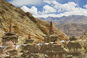 Indian Himalayas Tourism Prints: Chortens, Hemis gompa (monastery)
