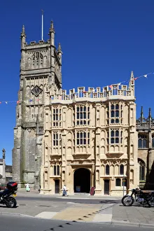 Church of St. John the Baptist and 15th century south porch, Cirencester, Gloucestershire Church of St. John the Baptist and 15th century south porch, Cirencester, Gloucestershire