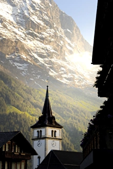 European Clock Tower Prints: Church tower