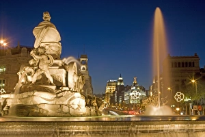 Cibeles Square (Plaza de Cibeles) and Cibeles fountain Cibeles Square (Plaza de Cibeles) and Cibeles fountain