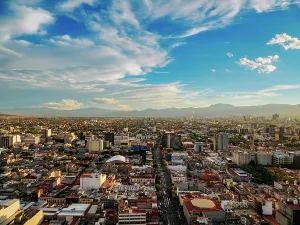 Mexico City Skyline Prints: City Centre Skyline, elevated view, Mexico City, Mexico
