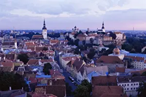 Prints of City skyline, Old Town, UNESCO World Heritage Site, Tallinn, Estonia, Baltic States, Europe Estonia Prints: Tallinn City Skyline Print