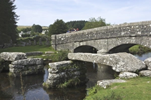 United Kingdom Travel Destination Prints: Clapper Bridge, mid span missing