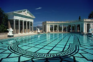 Prints of Classical architecture and swimming pool, Hearst Castle, San Simeon, California, United States of America, North America Style Prints: Classical Architecture Print, Hearst Castle Pool Scene