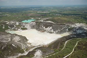 Prints of Clay pit, St. Austell, Cornwall, England, United Kingdom, Europe Aerial View Prints: WorldInPrint: St. Austell Clay Pit Print