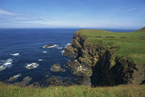 Northern Ireland Travel Destination Prints: Cliffs over coatline
