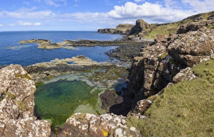 Argyll And Bute Coastline Prints: Cliffs around Treshnish Point, Isle of Mull, Inner Hebrides, Argyll and Bute, Scotland