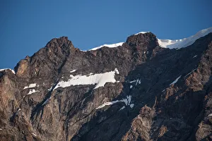 European Mountain Peaks Prints: Close up of the rugged summit of Dufourspitze