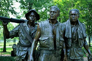 Close-up of statues on the Vietnam Veterans Memorial in Washington D Close-up of statues on the Vietnam Veterans Memorial in Washington D