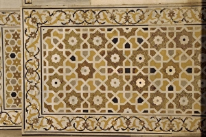 Mughal Empire History Prints: Close-up of tilework