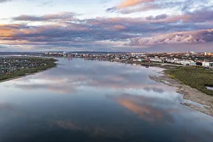 Cloud reflections on the Tom River Print