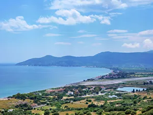 Samos Island Greece Prints: Coast of Pythagoreio, elevated view