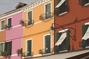 Images Dated 28th February 2008: Coloured House Fronts Print, Burano Island